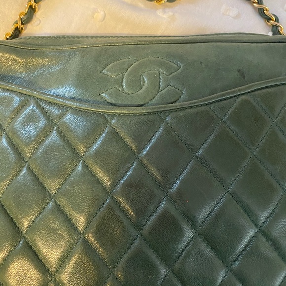 RARE Green Vintage Chanel leather bag! Authentic! - Picture 2 of 14